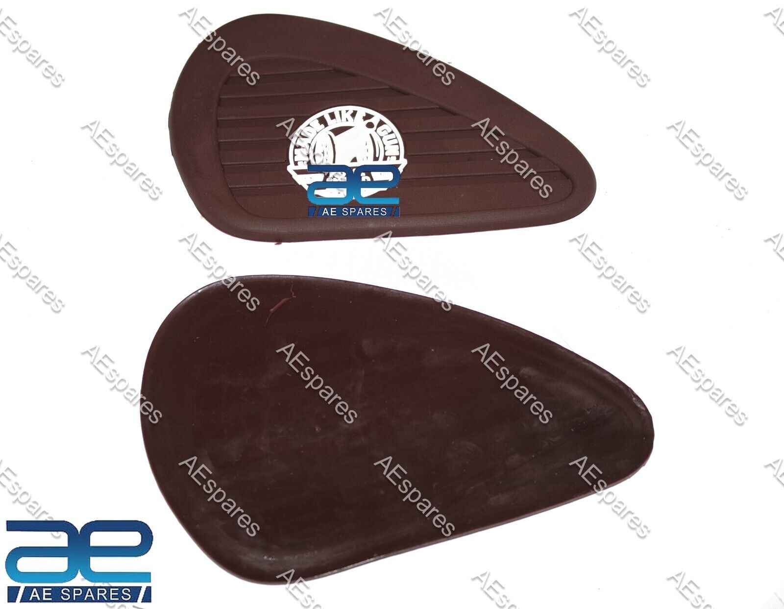 For Royal Enfield Meteor New Classic Reborn 350 Tank Knee Pad Brown & White 