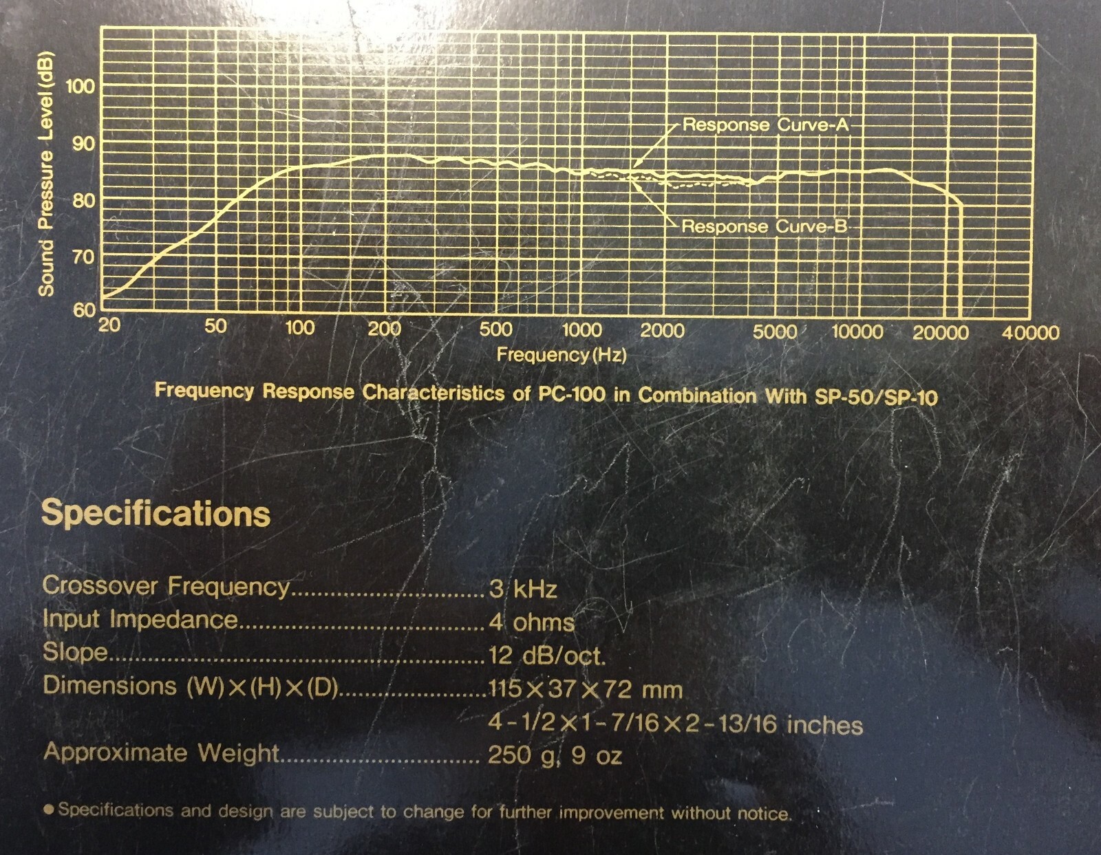 Nakamichi PC-100 Mobile Passive Crossover Vintage 