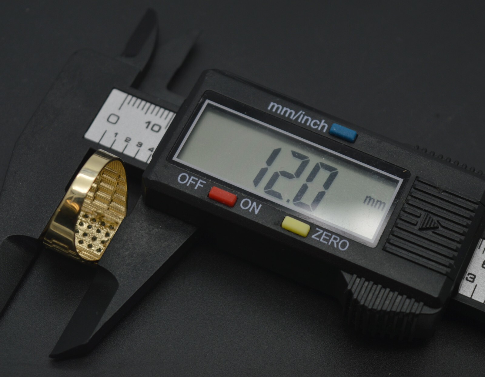 Pre-owned Pinky Real Solid 10k Yellow Gold Mens  Railroad Square Ring Cz 12mm All Sizes