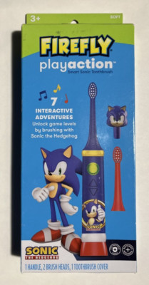 FIREFLY Play Action Smart Sonic Toothbrush-Sonic Hedgehog-Timer-Light Up NEW
