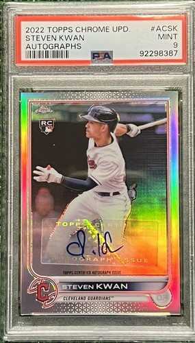 スポーツ選手 TOPPS rookie autograph 2022 Steven Kwan Topps Chrome Update Auto Autograph Rookie