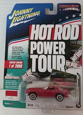 Hot Rod Power Tour JOHNNY LIGHTNING 1965 CORVETTE STINGRAY 1:64 Scale 1 of 2000