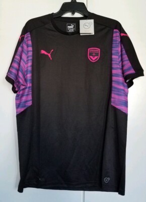 Puma FC Girondins de Bordeaux Away Stadium Black Pink Glow Jersey Mens Large