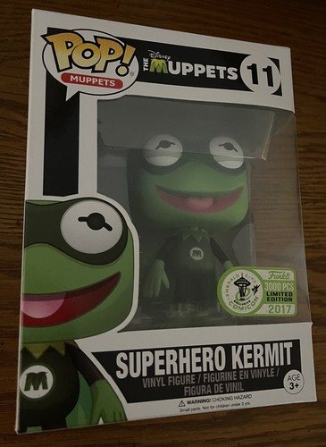 Funko Pop! Disney Muppets SUPERHERO KERMIT #11 2017 ECCC