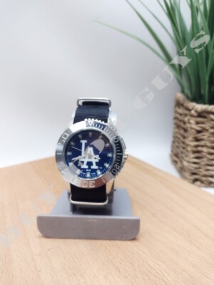 LA Dodgers MLB Starter Men's Watch - Black Watch - Nylon Watch - Dodgers Watch