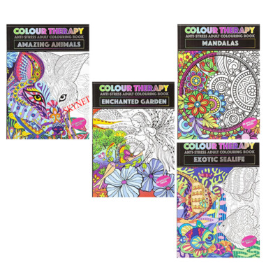 NEW EDITION A4 ANTI-STRESS ADULT COLOURING BOOK BOOKS RELAX Therapy FOR ADULTS