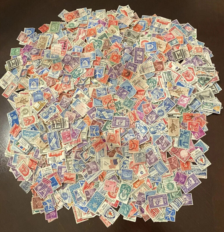 50 USED ALL DIFFERENT US POSTAGE STAMPS-COLLECTION- 1930 To 1970’s-SINGLES-SETS