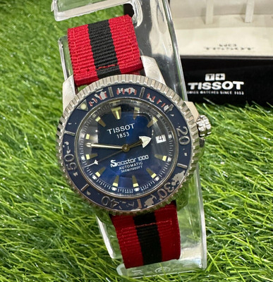 VINTAGE TISSOT SEASTAR 1000 AUTOMATIC WATCH MEN DIVER 1990S 300M/1000FT A464/564