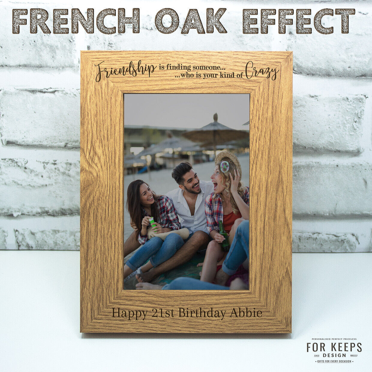 Personalised Engraved Wooden Photo Frame Birthday Gift 18th 21st 30th 40th - Picture 3 of 11