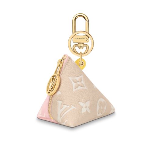 Louise leather phone charm Louis Vuitton White in Leather - 35296199