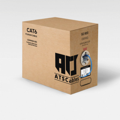 Cat6 Plenum 1000ft 550 Mhz Ethernet Cable Blue, White, Black, Purple And Yellow