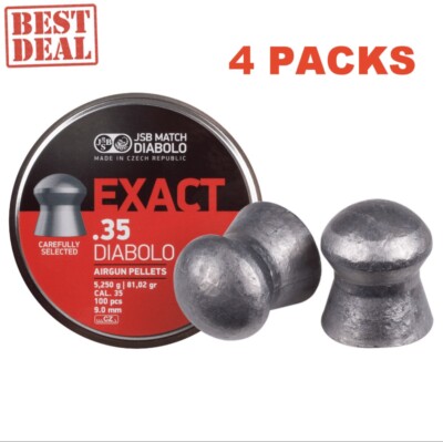JSB Diabolo Exact .35, 81.02 gr, Domed -100 Ct(4 Cans)