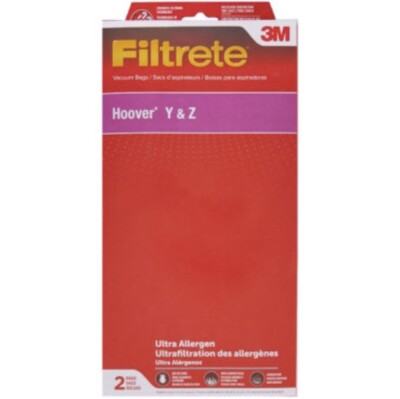 3M FILTRETE Hoover Y & Z Ultra Allergen Vacuum Bag 2 Two Bags NIB 64703C