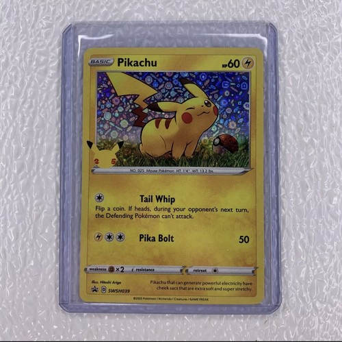 Pikachu 25th Anniversary Card SWSH039 HOLO Promo Pokemon