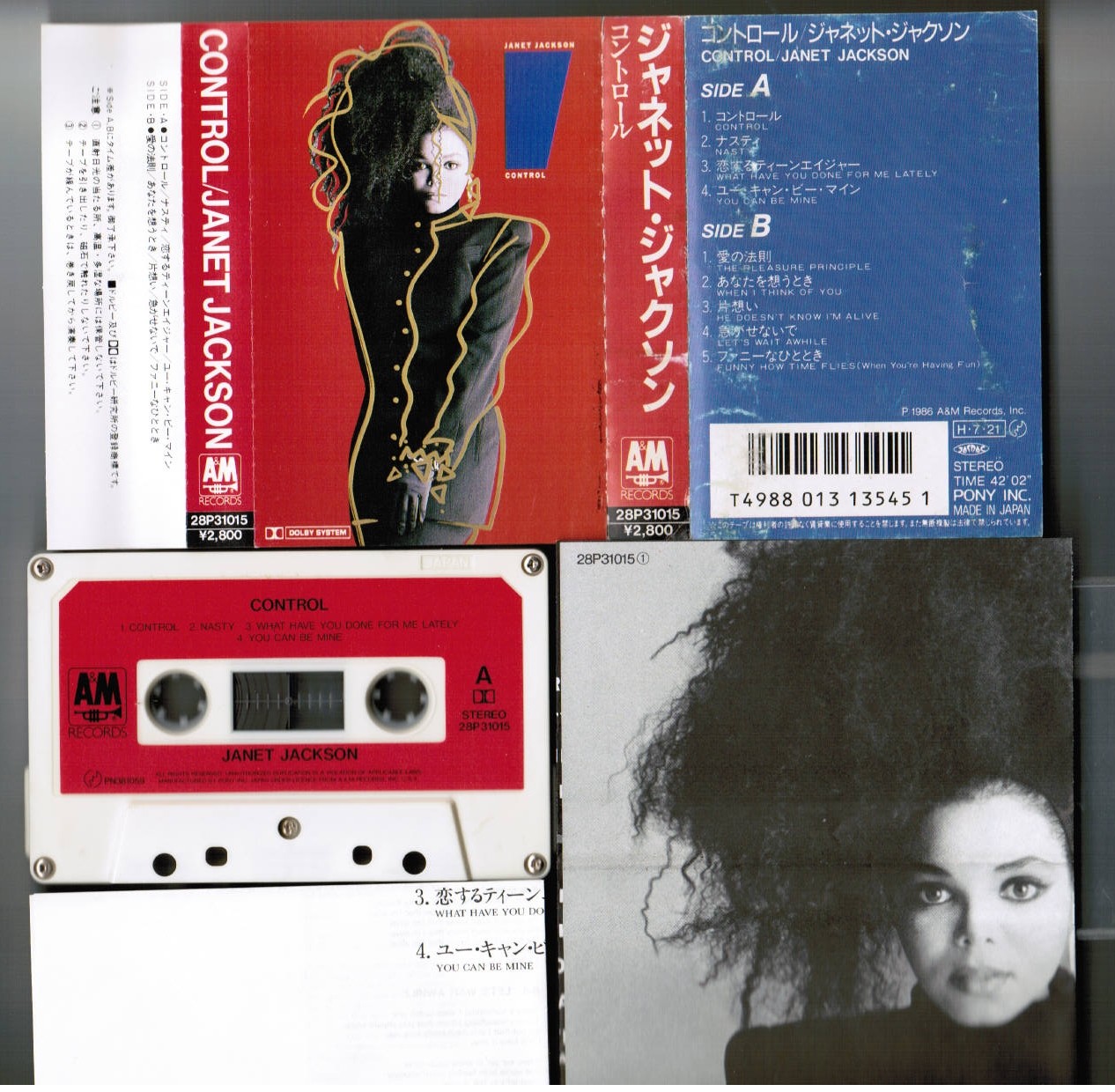 janet jackson control カセット JANET JACKSON Control JAPAN CASSETTE 28P31015 w/PIC SLEEVE
