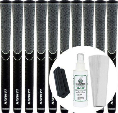 NEW Lamkin ST+2 Hybrid Standard Size Golf Grips - Set of 10 w/ Grip Kit