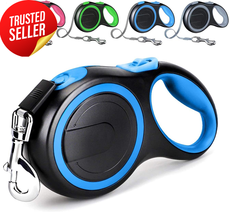 Retractable Dog Leash 8M Anti Slip Handle No Tangle Blue