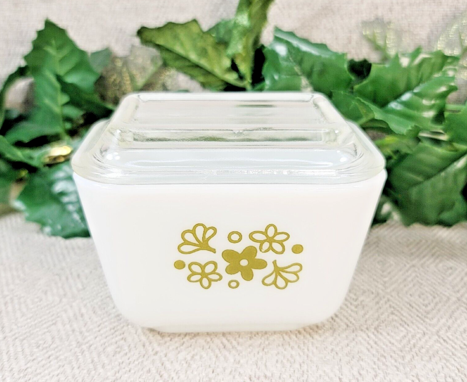 米軍 実物 OLD PYREX デザートプレート① オールドパイレックス レフリジレーター キャセロール レトロ