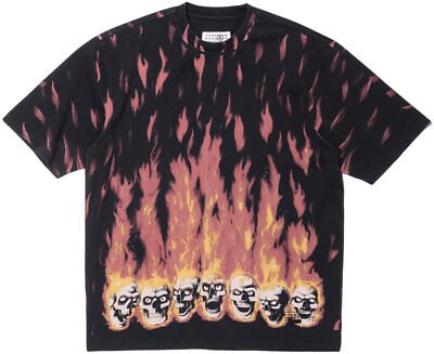 Supreme MM6 Maison Margiela Liquid Blue Oversized Tee Size Large Black 