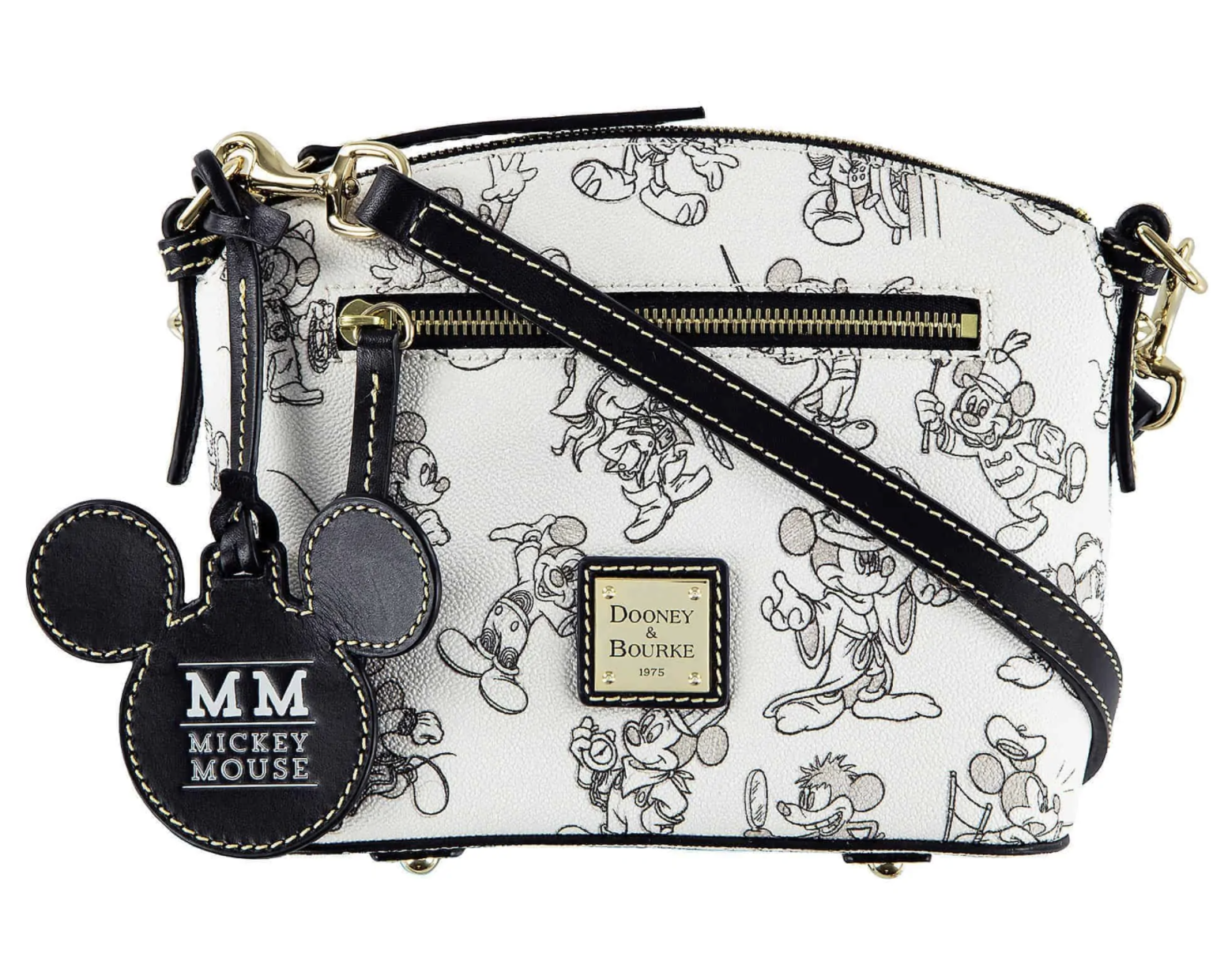 New Disney Dooney Bourke Mickey Through The Years 90th Satchel