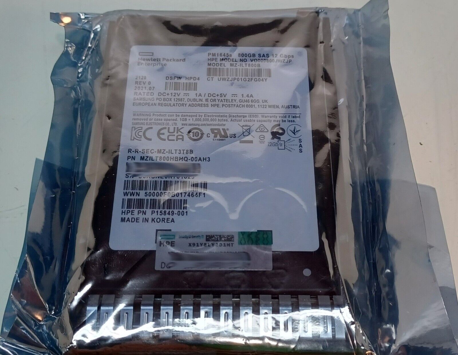 HPE VO000800JWZJP 800GB SAS 12Gb/s 2.5 HPE VO000800JWZJP 800GB SAS 12Gb/s 2.5