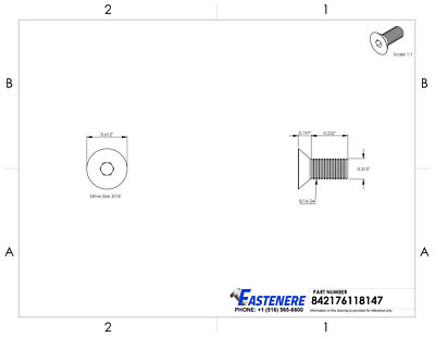 5/16-24 Flat Head Socket Cap Allen Screws Stainless Steel All Quantity / Lengths