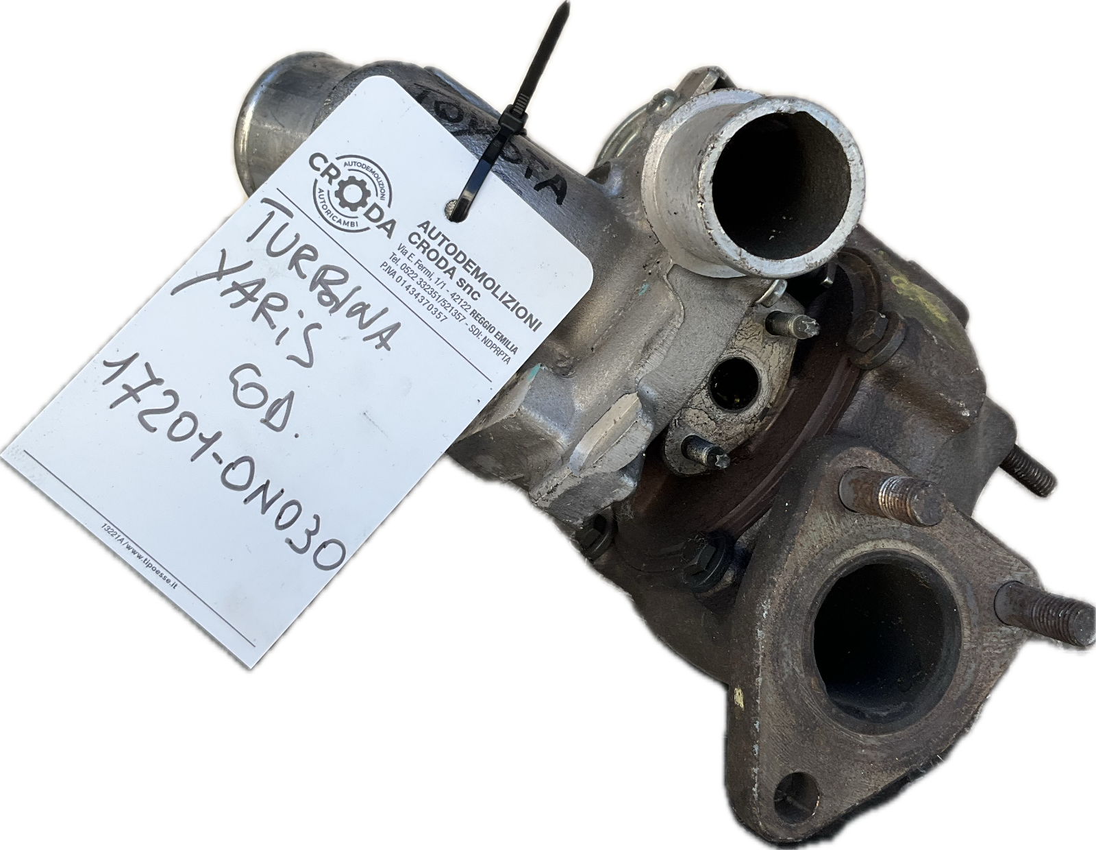 Turbo turbina per modello: TOYOTA YARIS DIESEL codice ricambio: 17201-0n030