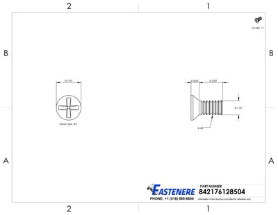 4-40 Flat Head Machine Screws Phillips Stainless Steel All Lengths In Listing