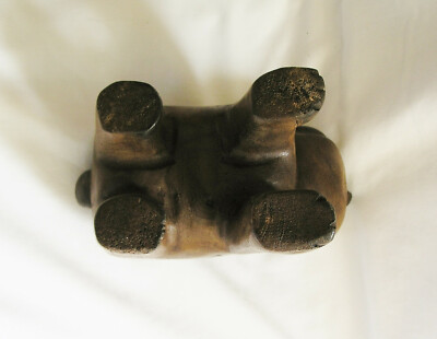 Charming Hand Carved Solid Wood Primitive Style Sculptured Bear Figure  