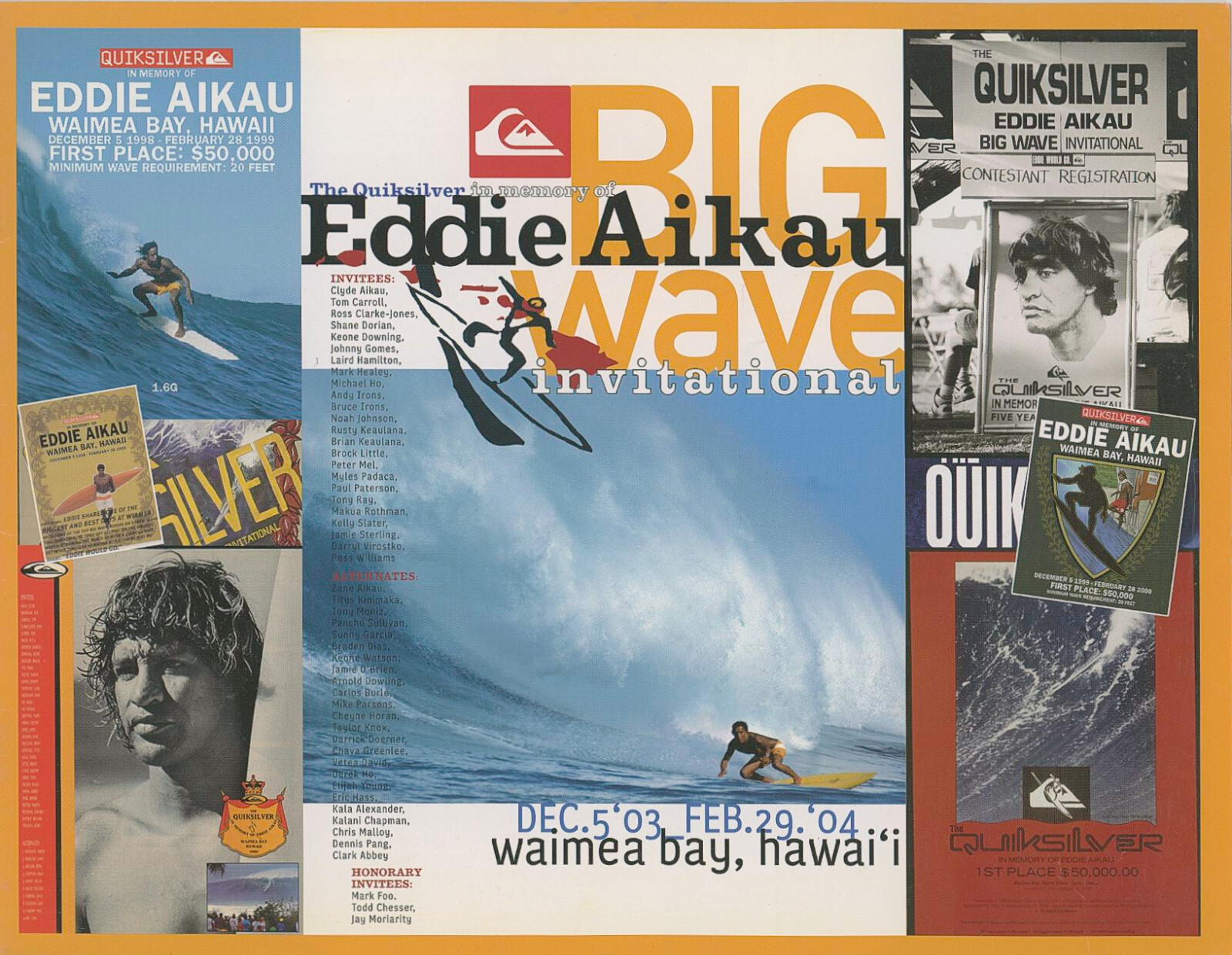 Quiksilver Eddie Aikau Big Wave contest program-2003-04 | eBay