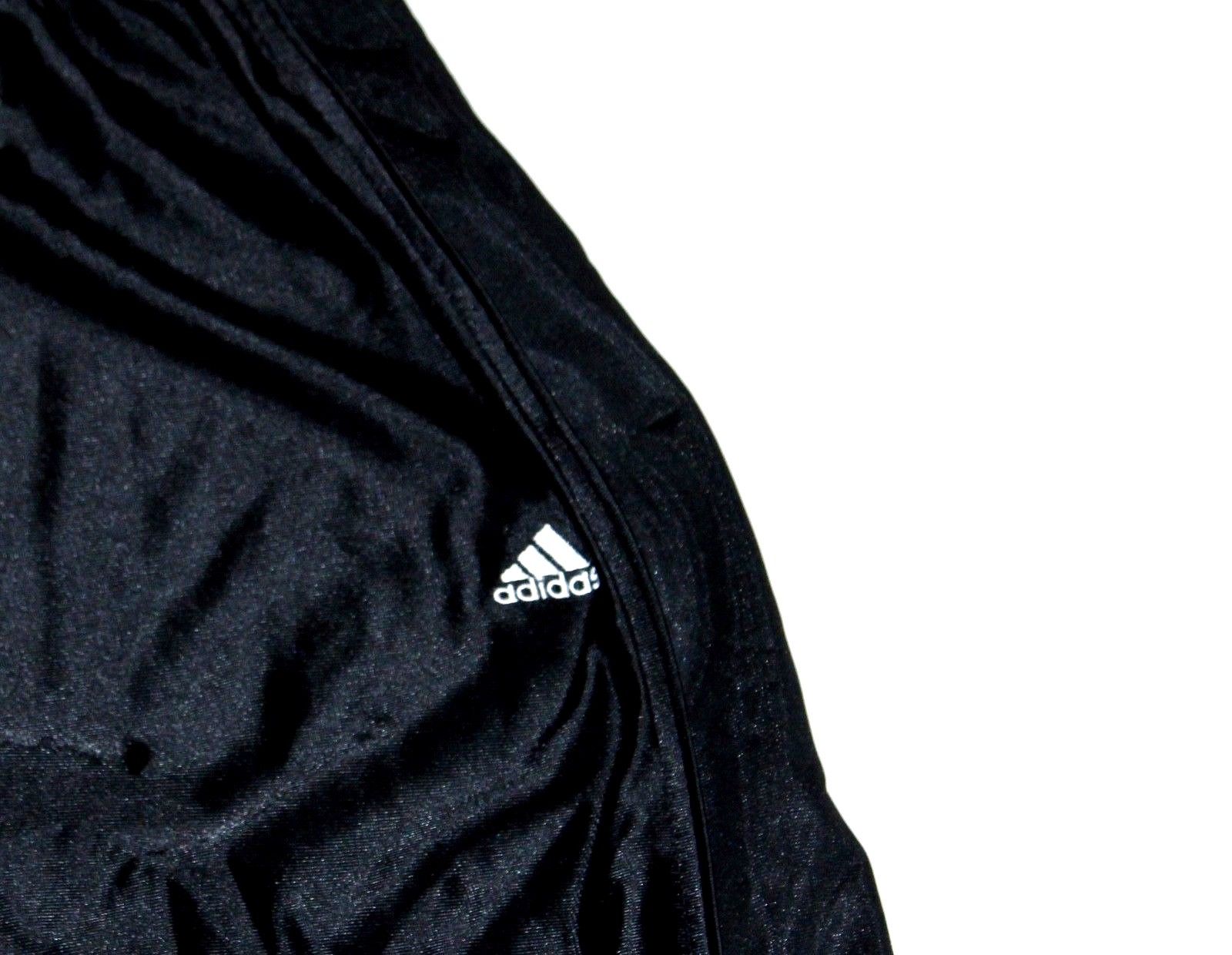 Adidas Mens L Solid Black Pull On Breakaway Side Snap Athletic Sweatpants