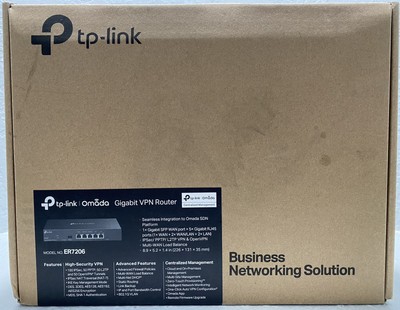 TP-Link ER7206 Omada 5-Port Gigabit Multi-WAN VPN Router, 2 Config WAN/LANs