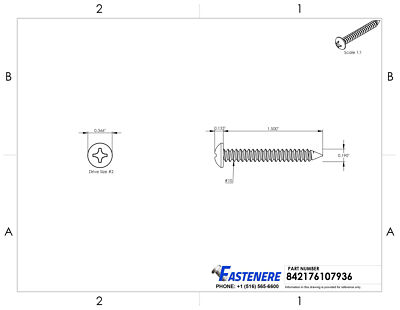 #10 Phillips Pan Head Sheet Metal Screws Self Tap Stainless Steel All Lengths