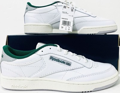 Reebok Men s Club C 85 Shoes Size (10) Wht/Chalk/D.Green 100032970 NIB