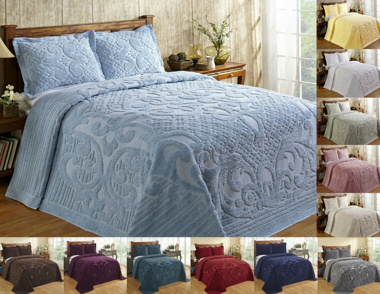 Better Trends Ashton 100% Cotton Tufted Chenille Bedspread