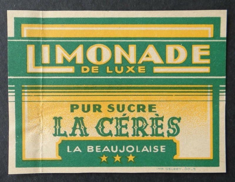 ÃTiquette Limonade La Ceres La Beaujolaise Lemonade Label