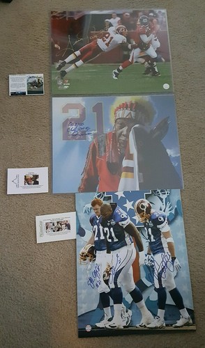 Redskins Signed 3 Lot 16X20 Sean Taylor, Samuels, Albright, Cooley, Chief Zee