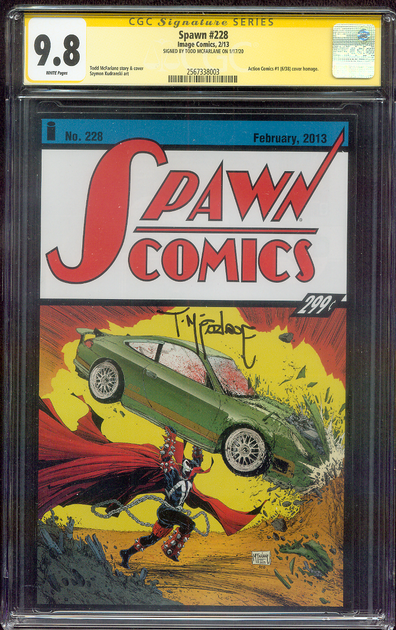 Coa◎vol.1〜8 Spawn 228 CGC SS 9.8 Todd McFarlane Signed Action Comics 1