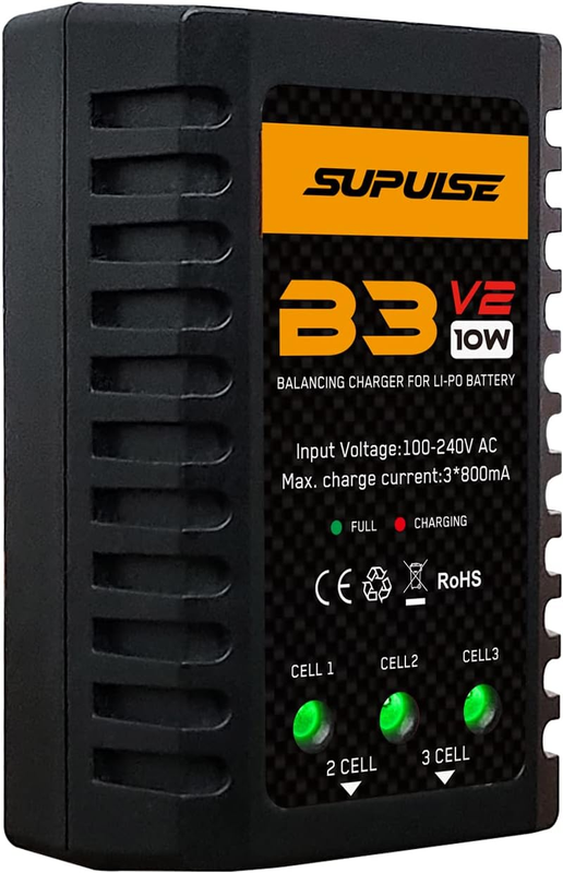 Lipo Battery Charger 2S-3S RC Balance,Ac 7.4-11.1V 10W Upgra