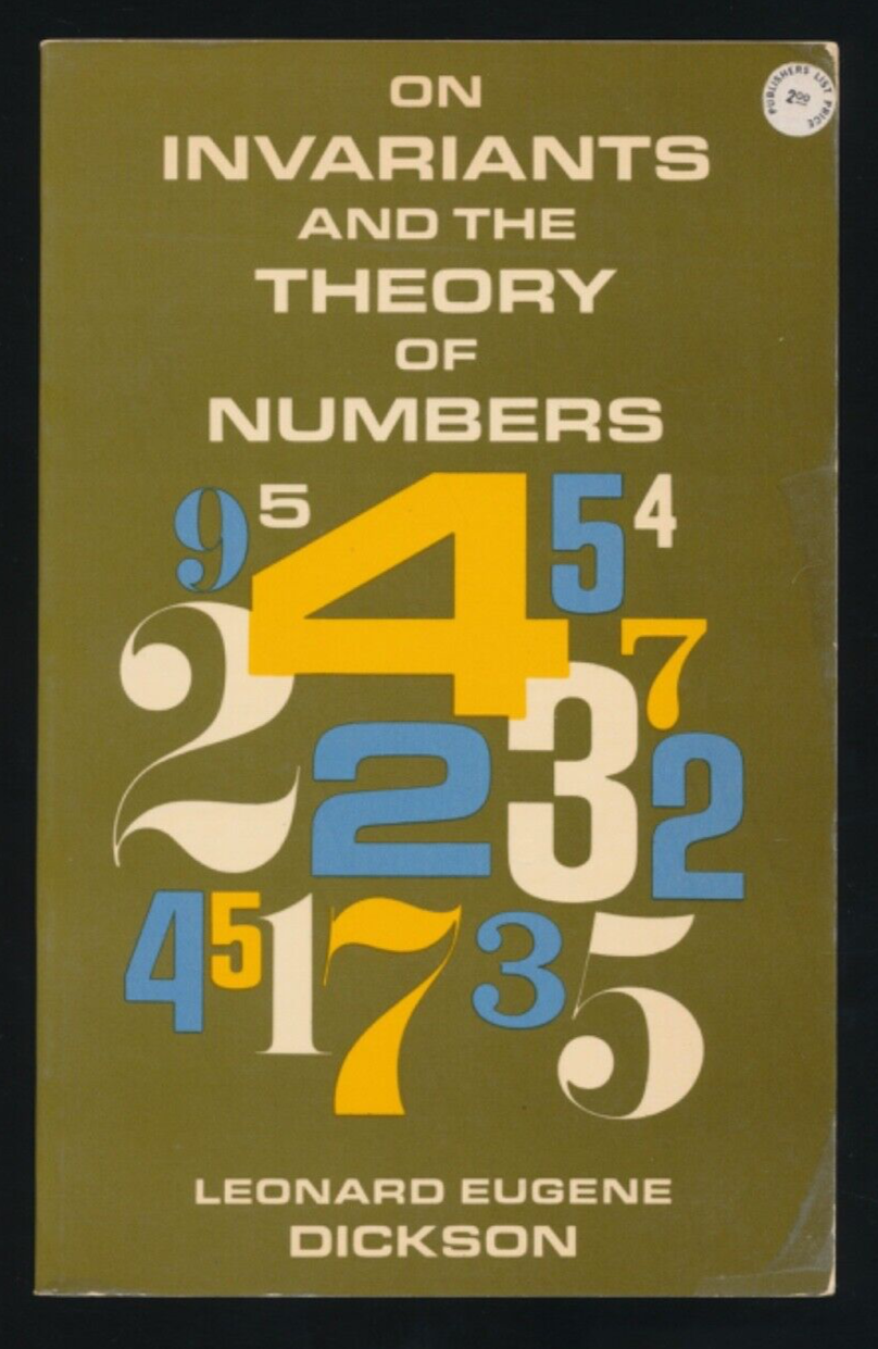 On Invariants and the Theory of Numbers Leonard Eugene On Invariants and the Theory of Numbers Leonard Eugene