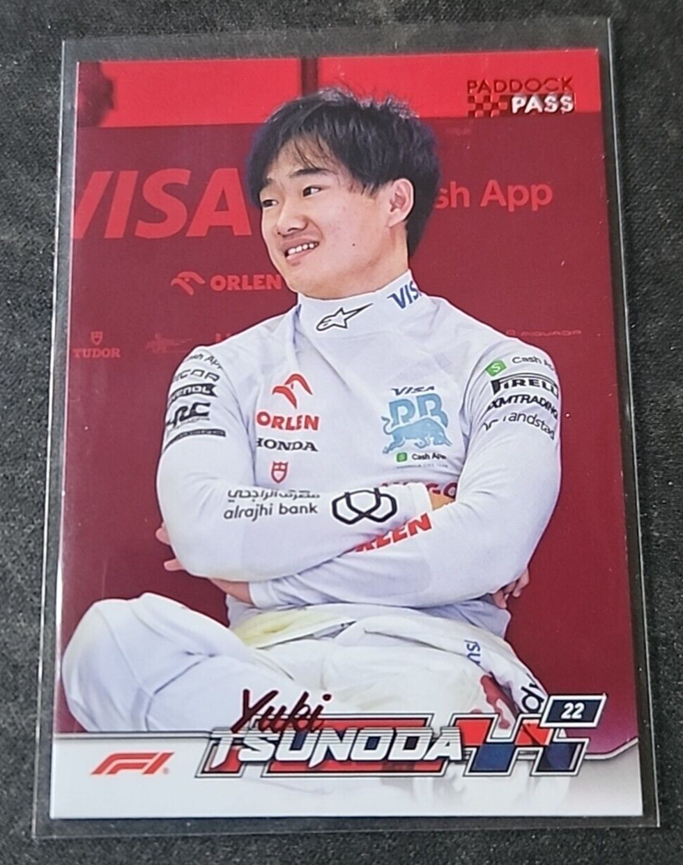 ユキ777 YUKI TSUNODA 2024 Topps Formula 1 PADDOCK PASS Red #17 VISA
