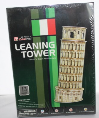Leaning Tower 3D Puzzle by CubicFun (13 pieces)