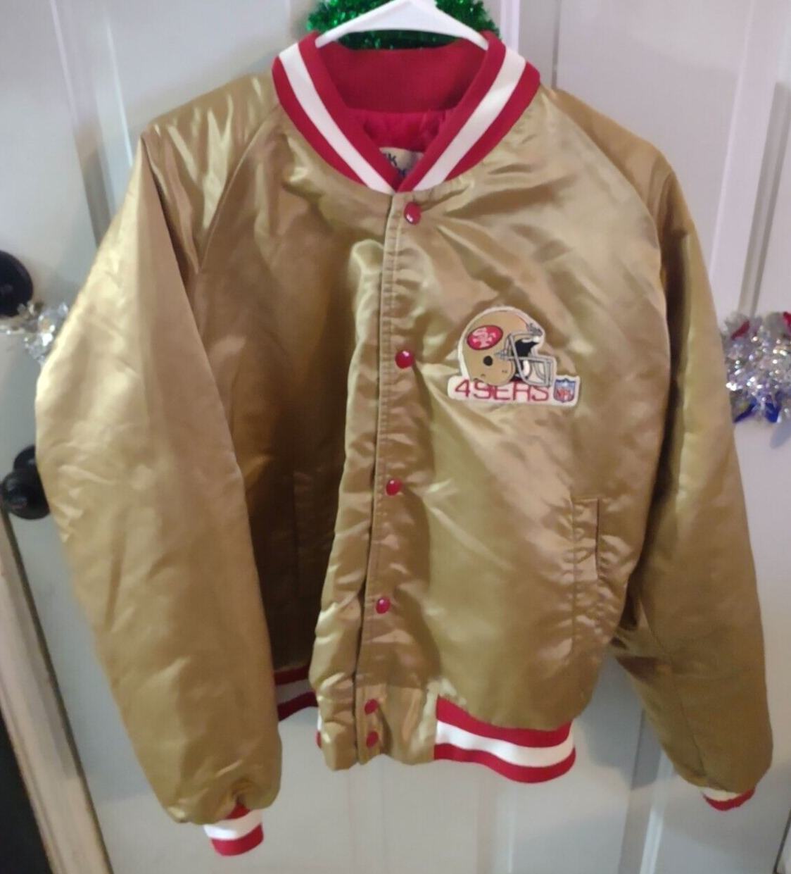 NEW Vintage Chalk Line Gold San Francisco 49ers Satin Jacket