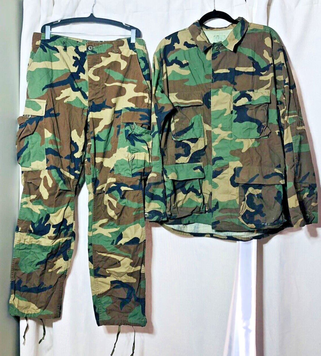 MILITARY US Uniform Woodland Camo Pants Jacket 8415-01-084