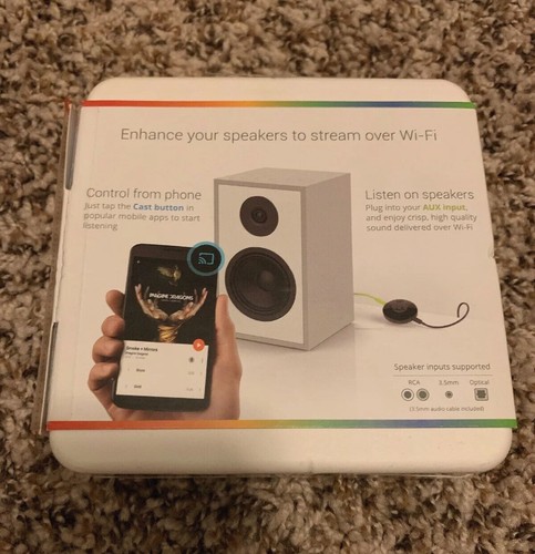 Google Chromecast Audio Media Streamer -Black. Open Box, Never Used.