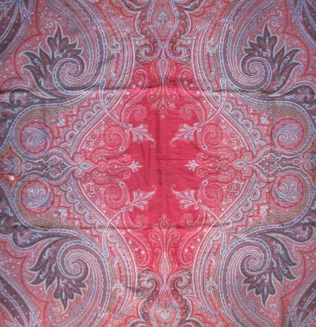 Top-Quality Antique Indian Wool Paisley, fragment