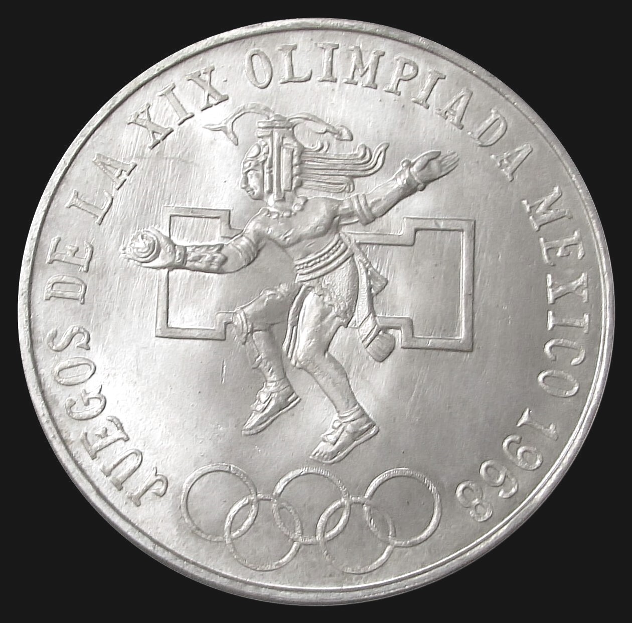 SAINT LUCIA 1988　記念メダル　重さ　約129㌘　1個 1968 SILVER MEXICO 25 PESO COIN MAYAN DANCER OLYMPIC