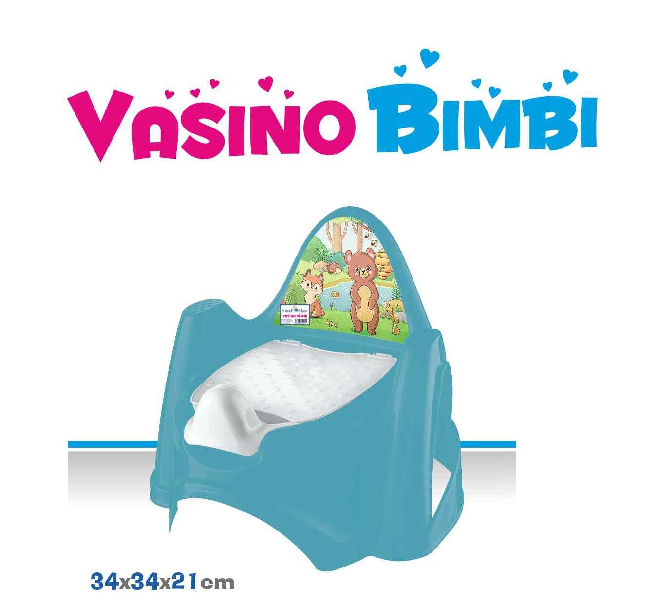 Vasino Poltroncina Sediolina Bambini Bimbi Bisogni Plastica Azzurro sus