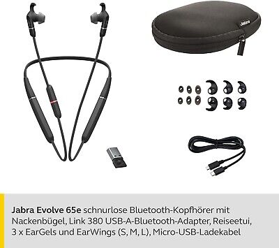 Jabra Evolve 65e In-Ear Headphones   Unified Communications Optimised Active OVP