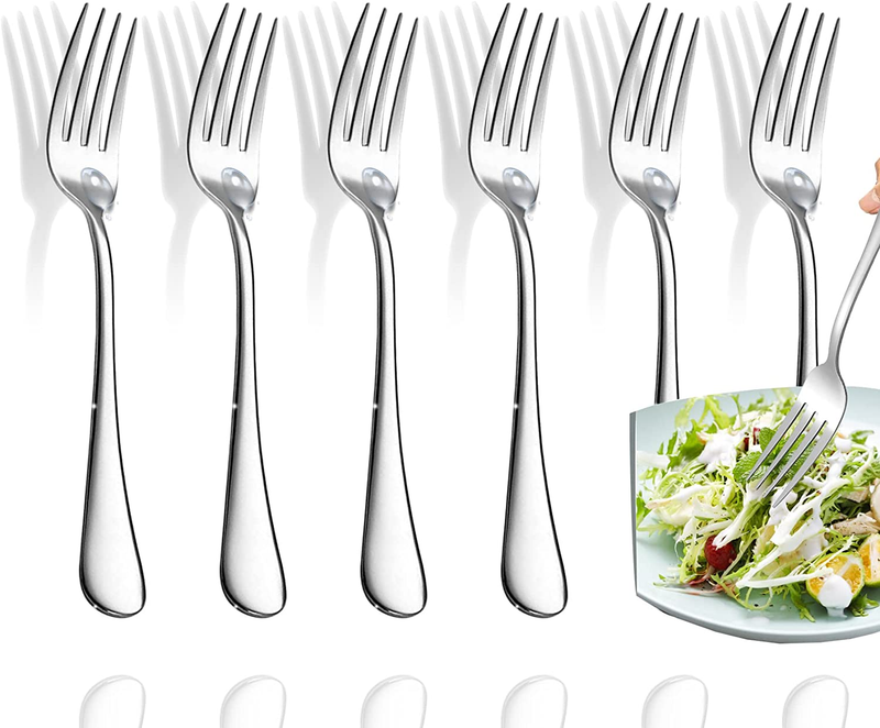,salad Forks,set Of 6 Top Food Grade Stainless Steel Forks S